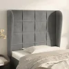 VidaXL Tête De Lit Avec Oreilles Gris Clair 83x23x118/128 Cm Velours magasin en ligne 19