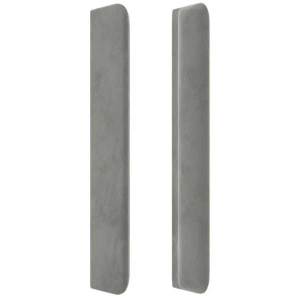magasin en ligne france VidaXL Tête De Lit Avec Oreilles Gris Clair 93x16x118/128 Cm Velours 5