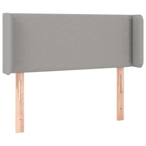mode VidaXL Tête De Lit Avec Oreilles Gris Clair 93x16x78/88 Cm Tissu 9