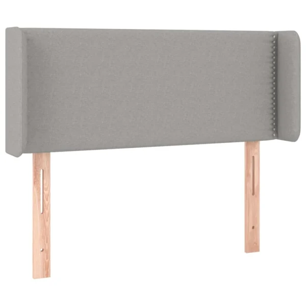 mode VidaXL Tête De Lit Avec Oreilles Gris Clair 93x16x78/88 Cm Tissu 3