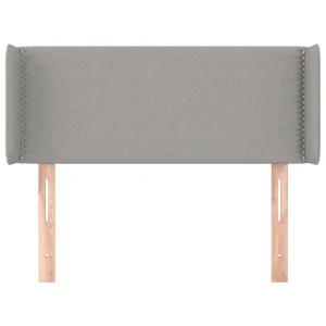 mode VidaXL Tête De Lit Avec Oreilles Gris Clair 93x16x78/88 Cm Tissu 11