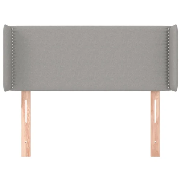 mode VidaXL Tête De Lit Avec Oreilles Gris Clair 93x16x78/88 Cm Tissu 4