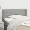 remise en ligne VidaXL Tête De Lit Avec Oreilles Gris Clair 93x16x78/88 Cm Tissu 14