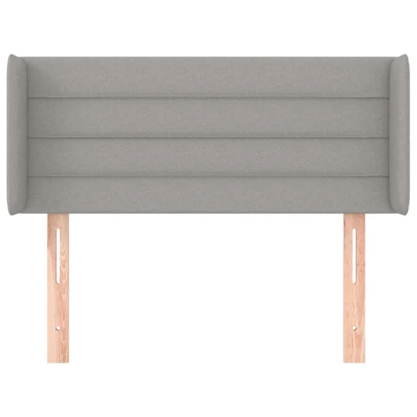 remise en ligne VidaXL Tête De Lit Avec Oreilles Gris Clair 93x16x78/88 Cm Tissu 4