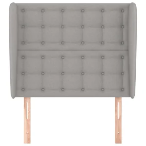 fashioniable VidaXL Tête De Lit Avec Oreilles Gris Clair 93x23x118/128 Cm Tissu 11