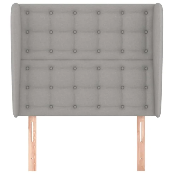 fashioniable VidaXL Tête De Lit Avec Oreilles Gris Clair 93x23x118/128 Cm Tissu 4