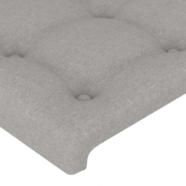 fashioniable VidaXL Tête De Lit Avec Oreilles Gris Clair 93x23x118/128 Cm Tissu 6