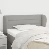 VidaXL Tête De Lit Avec Oreilles Gris Clair 93x23x78/88 Cm Tissu livraison la plus rapide 19