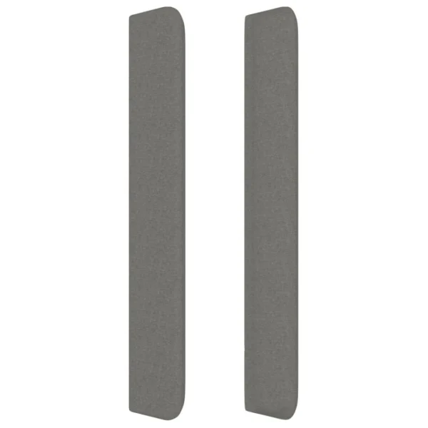 pas cher en ligne VidaXL Tête De Lit Avec Oreilles Gris Foncé 103x16x118/128 Cm Tissu 5