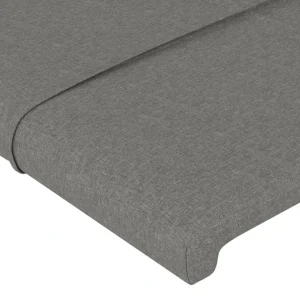 pas cher en ligne VidaXL Tête De Lit Avec Oreilles Gris Foncé 103x16x118/128 Cm Tissu 15