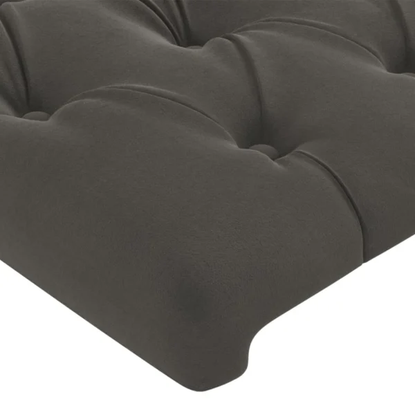 VidaXL Tête De Lit Avec Oreilles Gris Foncé 103x16x118/128 Cm Velour… REMISE allant jusqu. 6