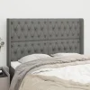 garantie de qualité VidaXL Tête De Lit Avec Oreilles Gris Foncé 147x16x118/128 Cm Tissu 17