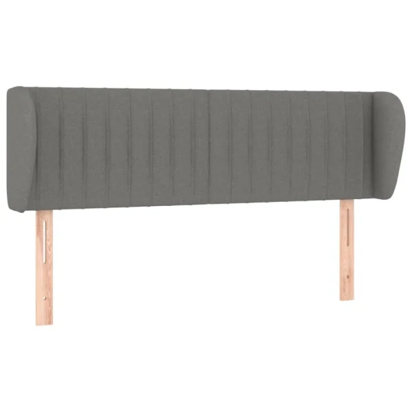 VidaXL Tête De Lit Avec Oreilles Gris Foncé 147x23x78/88 Cm Tissu le grand escompte 3