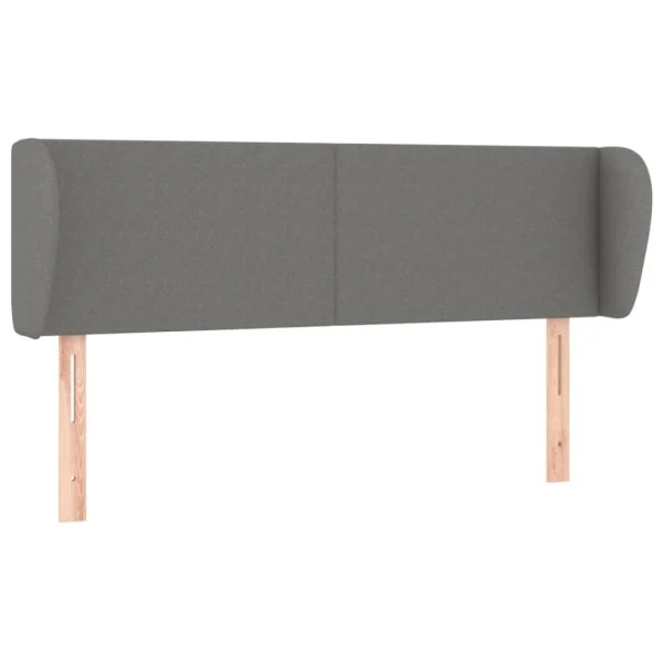 VidaXL Tête De Lit Avec Oreilles Gris Foncé 147x23x78/88 Cm Tissu Retour Facile et Gratuit 3