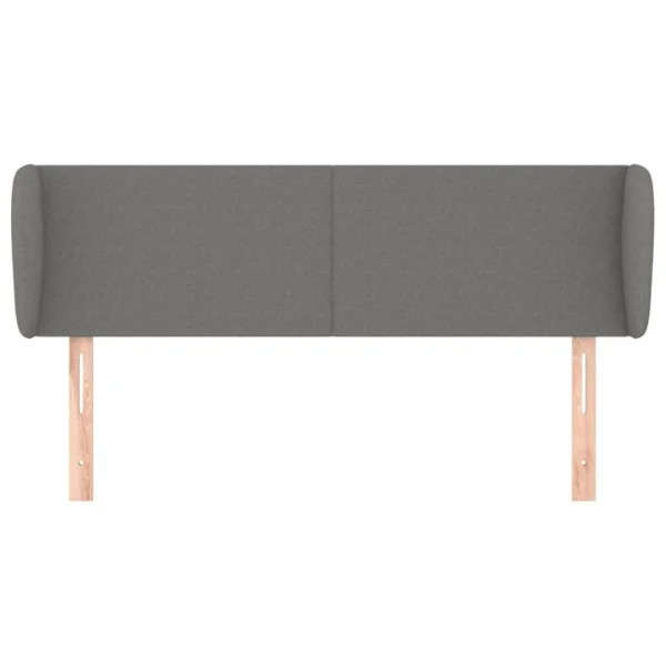VidaXL Tête De Lit Avec Oreilles Gris Foncé 147x23x78/88 Cm Tissu Retour Facile et Gratuit 4