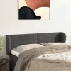 VidaXL Tête De Lit Avec Oreilles Gris Foncé 147x23x78/88 Cm Velours prix de gros 16