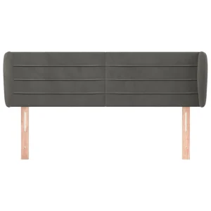 VidaXL Tête De Lit Avec Oreilles Gris Foncé 147x23x78/88 Cm Velours prix de gros 11