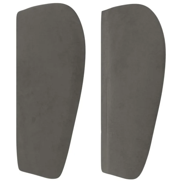 magasin solde VidaXL Tête De Lit Avec Oreilles Gris Foncé 163x23x78/88 Cm Velours 4