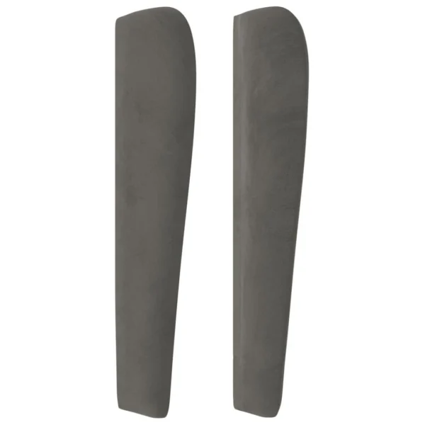 VidaXL Tête De Lit Avec Oreilles Gris Foncé 183x23x118/128 Cm Velour… boutique en ligne 5