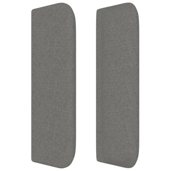 VidaXL Tête De Lit Avec Oreilles Gris Foncé 203x16x78/88 Cm Tissu Nouveau 5