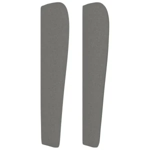 belle VidaXL Tête De Lit Avec Oreilles Gris Foncé 203x23x118/128 Cm Tissu 13