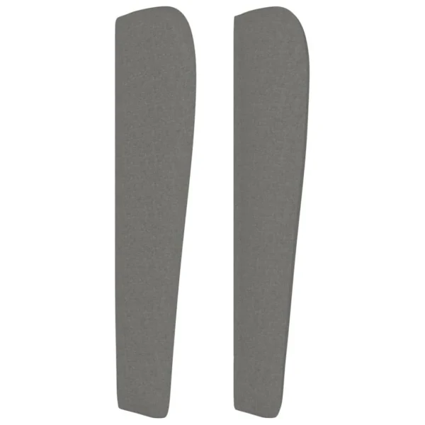 belle VidaXL Tête De Lit Avec Oreilles Gris Foncé 203x23x118/128 Cm Tissu 5