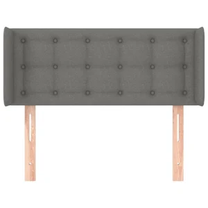 vente luxe pas cher VidaXL Tête De Lit Avec Oreilles Gris Foncé 83x16x78/88 Cm Tissu 11