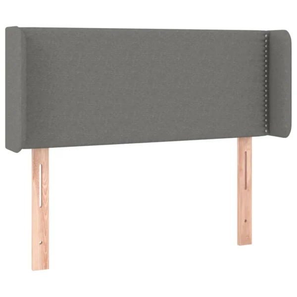 vente en ligne VidaXL Tête De Lit Avec Oreilles Gris Foncé 83x16x78/88 Cm Tissu 3