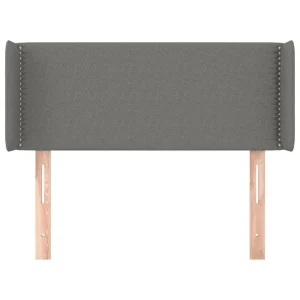 vente en ligne VidaXL Tête De Lit Avec Oreilles Gris Foncé 83x16x78/88 Cm Tissu 11