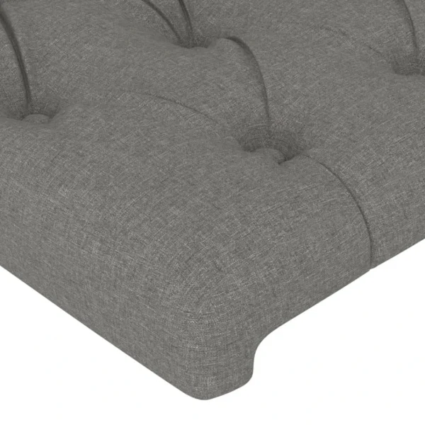 à prix réduits VidaXL Tête De Lit Avec Oreilles Gris Foncé 83x16x78/88 Cm Tissu 6