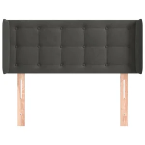 VidaXL Tête De Lit Avec Oreilles Gris Foncé 83x16x78/88 Cm Velours en ligne vente 11