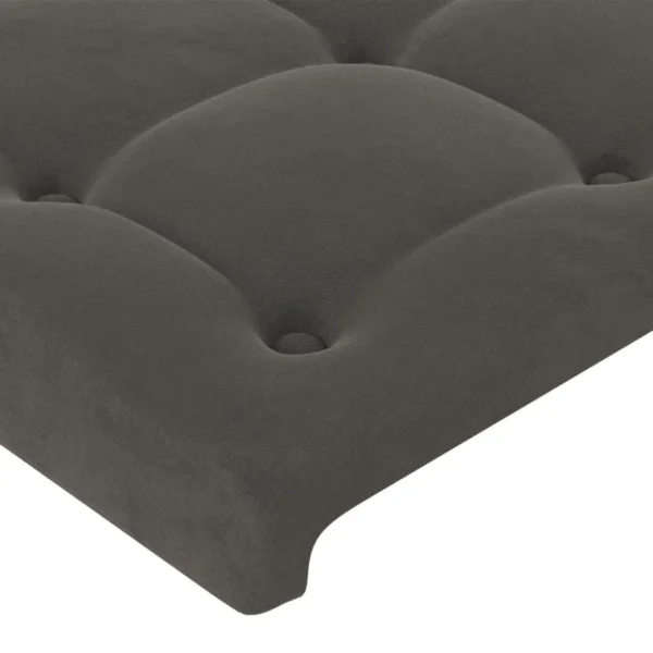 VidaXL Tête De Lit Avec Oreilles Gris Foncé 83x16x78/88 Cm Velours en ligne vente 6