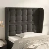 Authentic Original licence VidaXL Tête De Lit Avec Oreilles Gris Foncé 83x23x118/128 Cm Velours 19