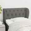 VidaXL Tête De Lit Avec Oreilles Gris Foncé 83x23x78/88 Cm Tissu De Qualité 17