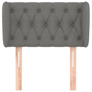 VidaXL Tête De Lit Avec Oreilles Gris Foncé 83x23x78/88 Cm Tissu De Qualité 11