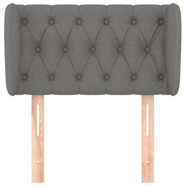 VidaXL Tête De Lit Avec Oreilles Gris Foncé 83x23x78/88 Cm Tissu De Qualité 4