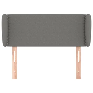 soldes magasin VidaXL Tête De Lit Avec Oreilles Gris Foncé 83x23x78/88 Cm Tissu 11