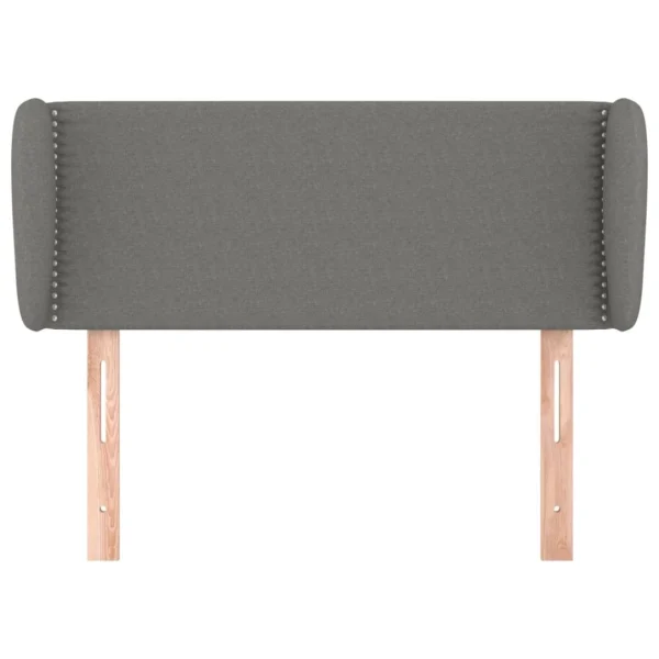 soldes magasin VidaXL Tête De Lit Avec Oreilles Gris Foncé 83x23x78/88 Cm Tissu 4