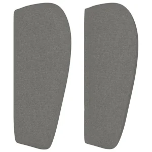 soldes magasin VidaXL Tête De Lit Avec Oreilles Gris Foncé 83x23x78/88 Cm Tissu 13