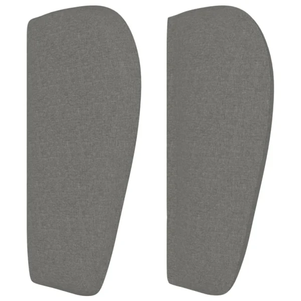 soldes magasin VidaXL Tête De Lit Avec Oreilles Gris Foncé 83x23x78/88 Cm Tissu 5