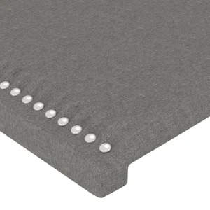 soldes magasin VidaXL Tête De Lit Avec Oreilles Gris Foncé 83x23x78/88 Cm Tissu 15