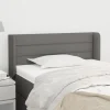 VidaXL Tête De Lit Avec Oreilles Gris Foncé 93x16x78/88 Cm Tissu Protections acheteurs 19