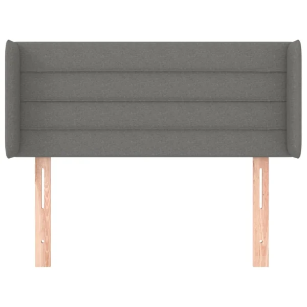 VidaXL Tête De Lit Avec Oreilles Gris Foncé 93x16x78/88 Cm Tissu Protections acheteurs 4
