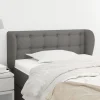 achat VidaXL Tête De Lit Avec Oreilles Gris Foncé 93x23x78/88 Cm Tissu 19