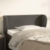 VidaXL Tête De Lit Avec Oreilles Gris Foncé 93x23x78/88 Cm Velours Dernières Nouveautés 19