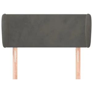 VidaXL Tête De Lit Avec Oreilles Gris Foncé 93x23x78/88 Cm Velours Dernières Nouveautés 11