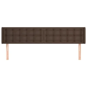 marques pas cher VidaXL Tête De Lit Avec Oreilles Marron 163x16x78/88 Cm Similicuir 11