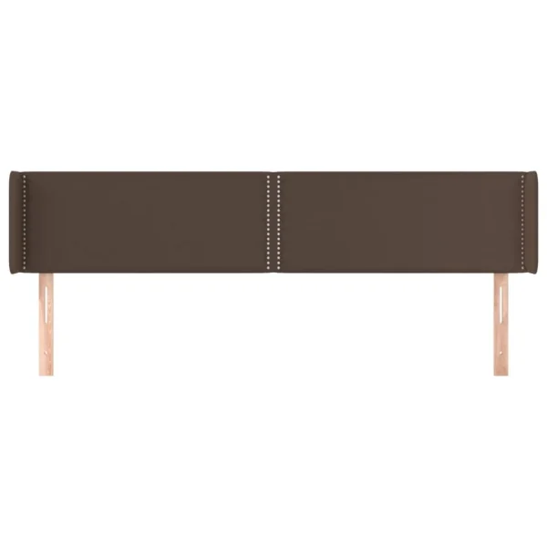 VidaXL Tête De Lit Avec Oreilles Marron 203x16x78/88 Cm Similicuir Prestation Et Rapide 4