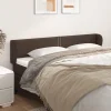 marque pas cher VidaXL Tête De Lit Avec Oreilles Marron 203x23x78/88 Cm Similicuir 17