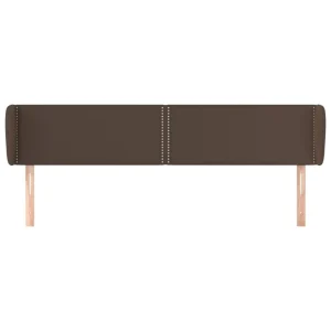 marque pas cher VidaXL Tête De Lit Avec Oreilles Marron 203x23x78/88 Cm Similicuir 11